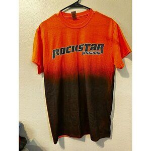Men's Rockstar Original Orange/Brown Ombre T-Shirt Size M [EXC]